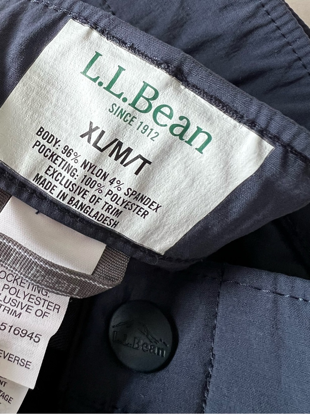 L.L.Bean Women’s XL MT Navy Cargo Capri Pants Lightweight Nylon Hiking Outdoor - Picture 7 of 9